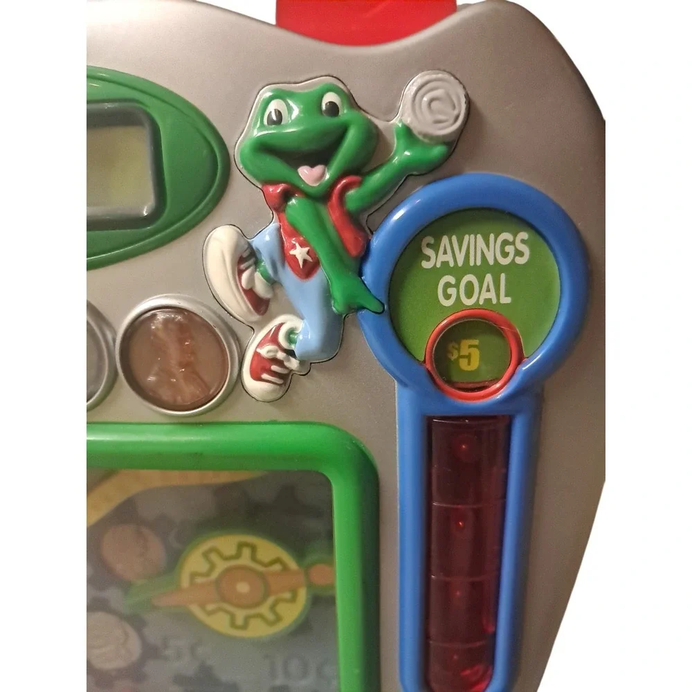 Vintage Leap Frog Super Saver Teaching Bank Toy Counts Money.  See Discription